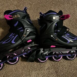 Meme Black and Purple Rollerblades
